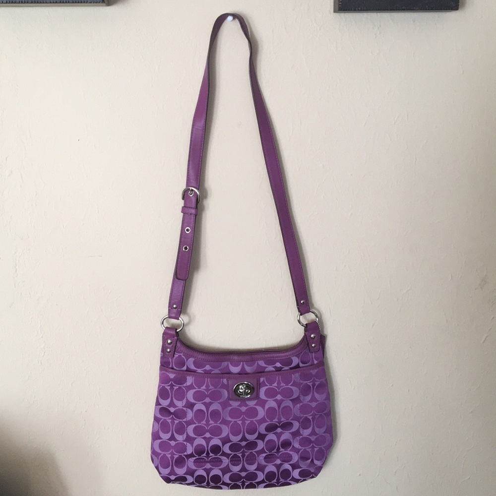 Purple coach crossbody bag